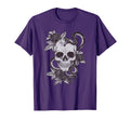Skull Snake Rose Art Old School Tattoo T-Shirt - Novelty Apparel Unisex - T-Shirt, Sweatshirt, Hoodie