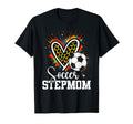 Soccer Stepmom Leopard Heart Colorful T-Shirt - Custom Art Print Men Women - T-Shirt, Sweatshirt, Hoodie