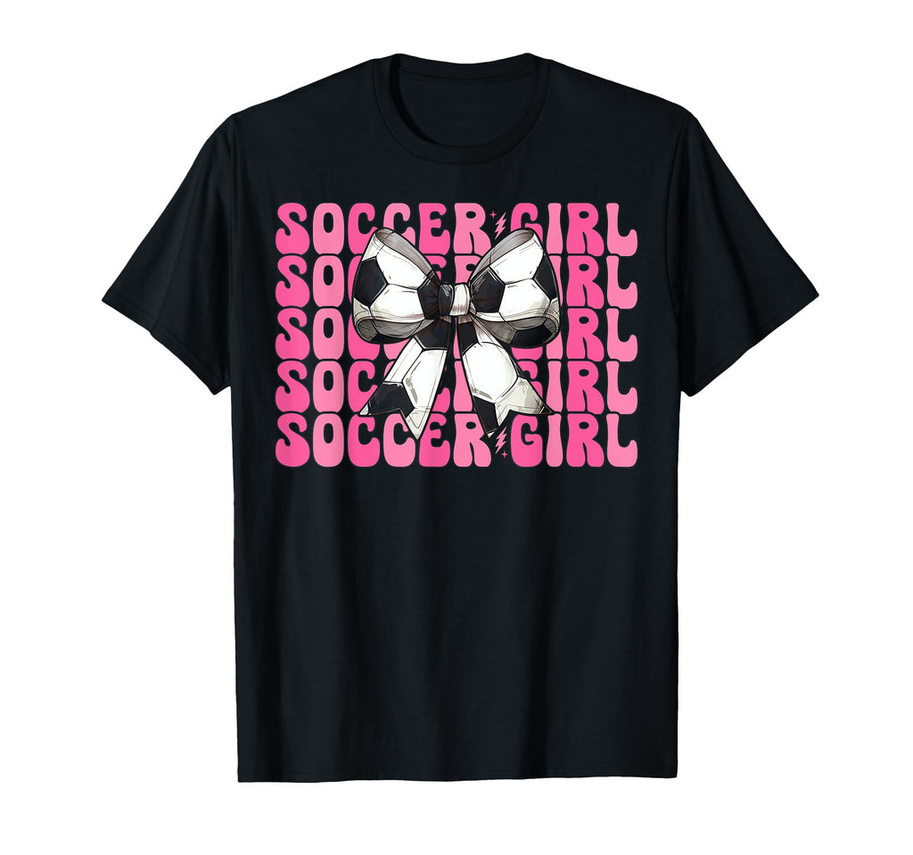 Womens Coquette Bow Ribbon Soccer Sweatshirt - Trendy Graphic for Adults - T-Shirt, Sweatshirt, Hoodie