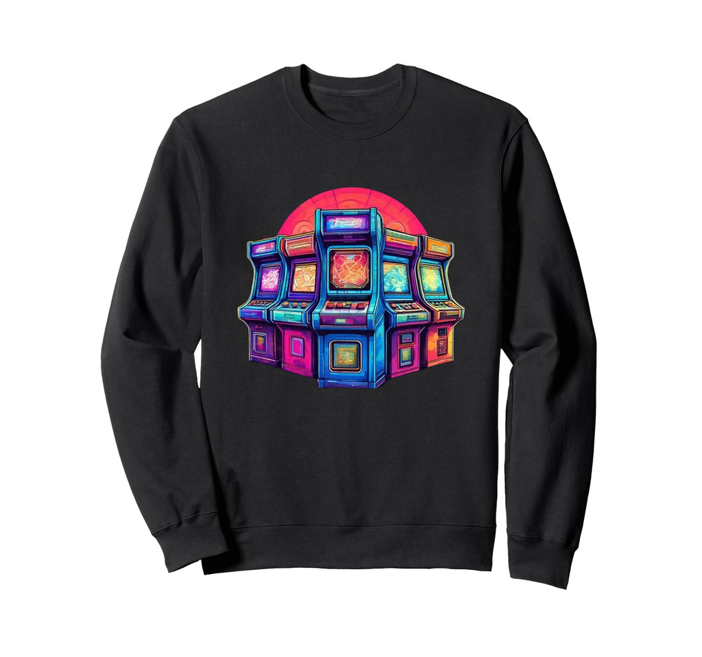 80S Arcade Gaming Machine Video Sweatshirt - Minimalist Print for Adults - T-Shirt, Sweatshirt, Hoodie