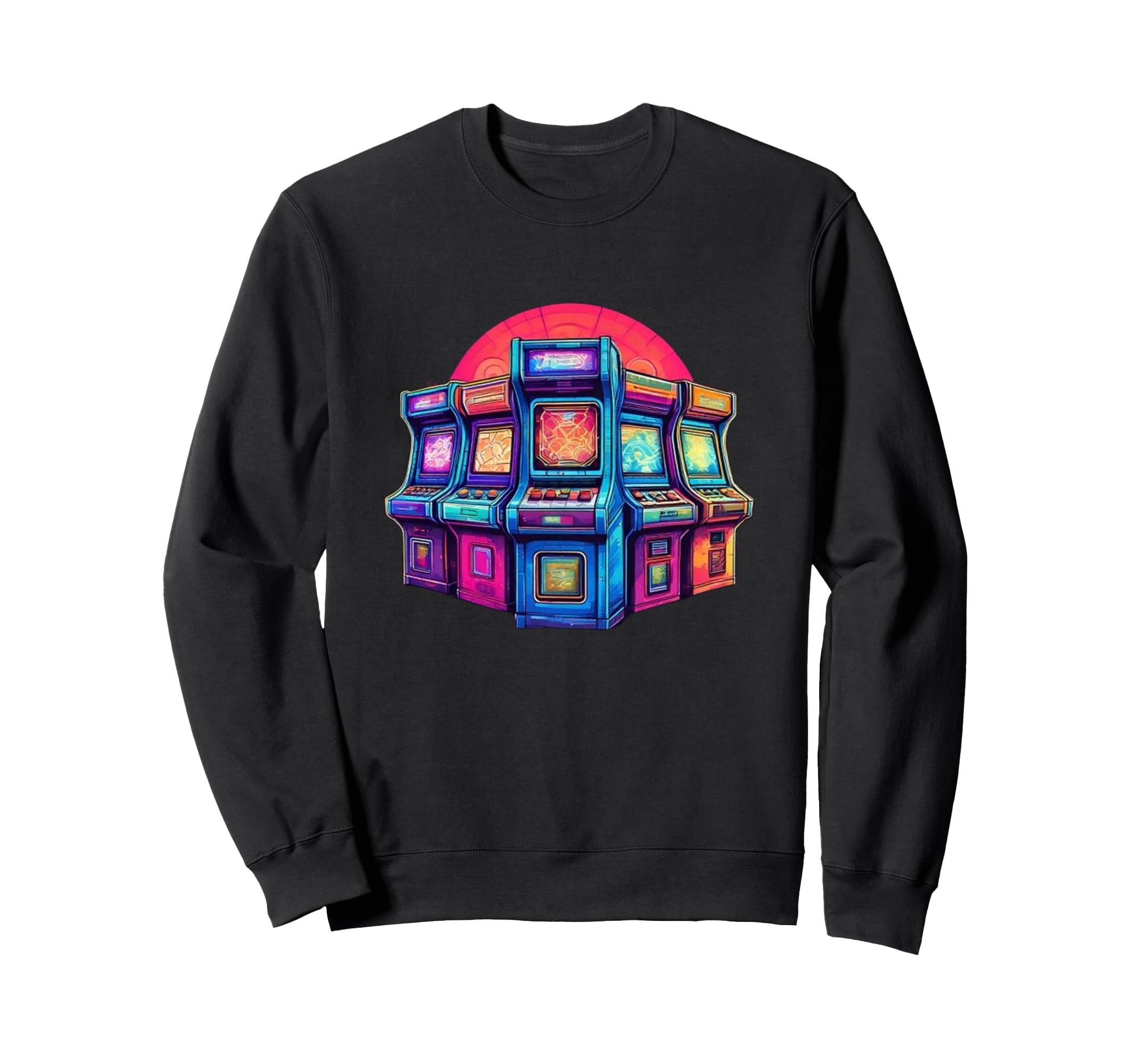 80S Arcade Gaming Machine Video Sweatshirt - Minimalist Print for Adults - T-Shirt, Sweatshirt, Hoodie