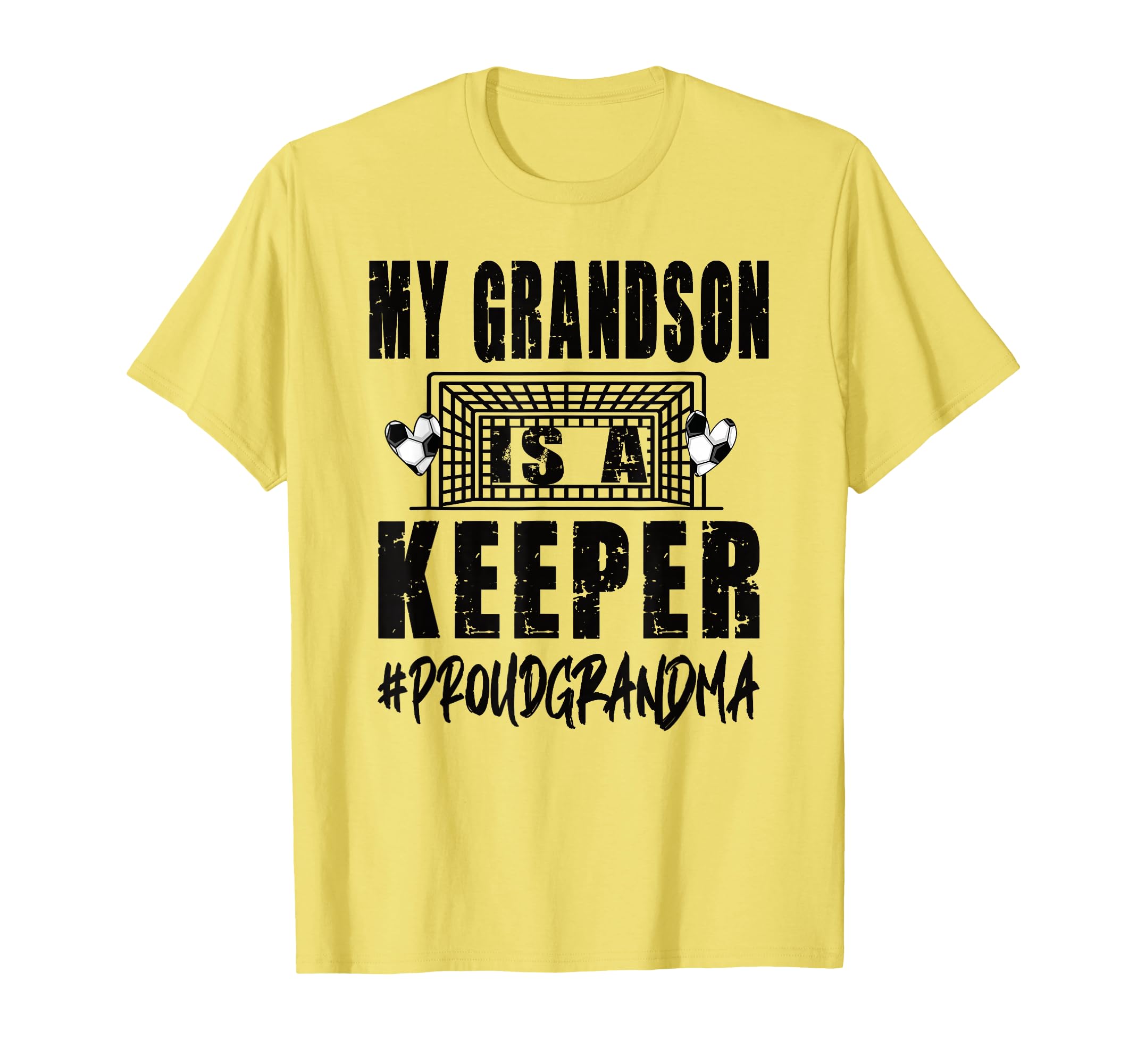 My Grandson Is Keeper Soccer T-Shirt - Minimalist Print for Adults - T-Shirt, Sweatshirt, Hoodie