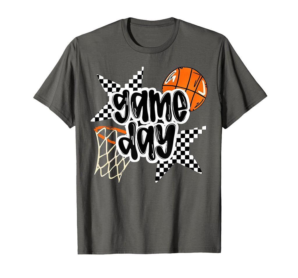 Basketball Player Game Day Checkered T-Shirt - Unique Graphic Unisex - T-Shirt, Sweatshirt, Hoodie
