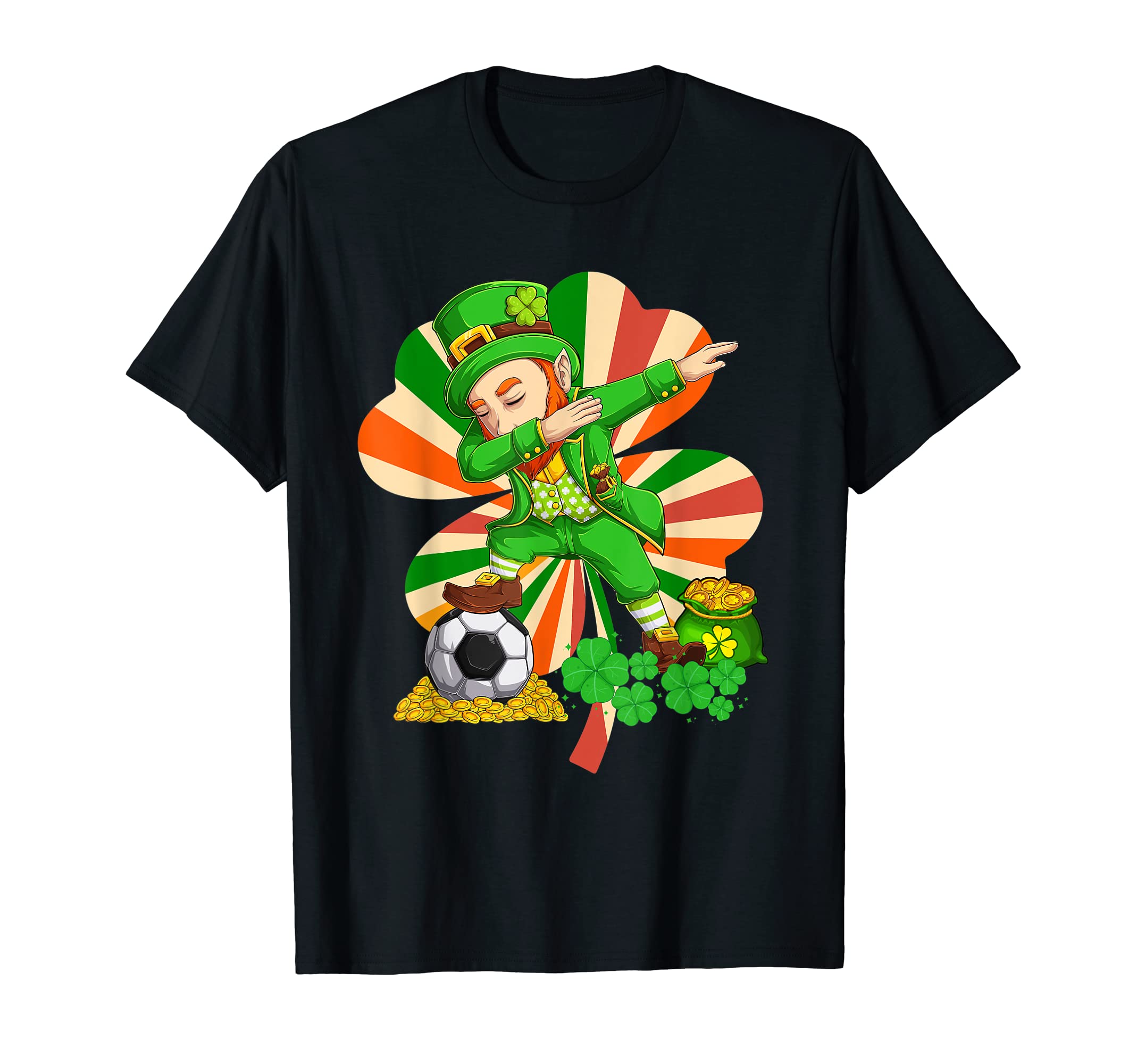 Dabbing St Patricks Day Playing Soccer T-Shirt - Novelty Apparel Men Women - T-Shirt, Sweatshirt, Hoodie
