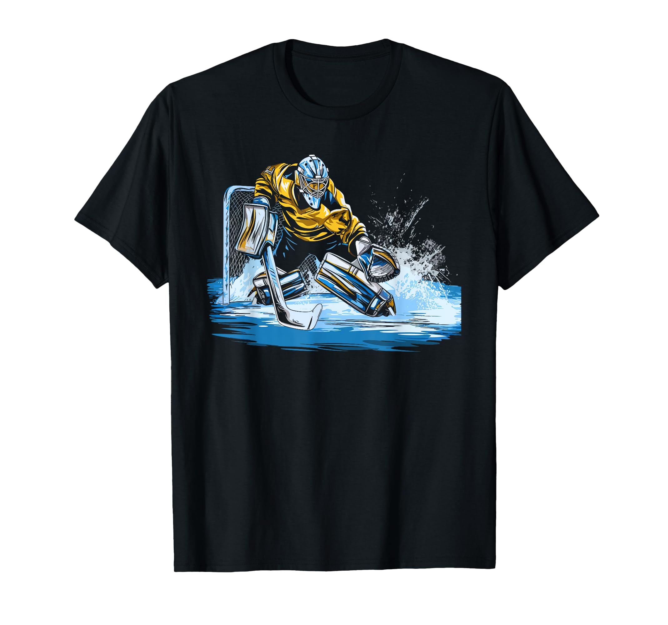 Ice Hockey Goalie Goaltender Keeper T-Shirt - Unique Graphic Men Women - T-Shirt, Sweatshirt, Hoodie