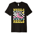 Wheels Before Heels Roller Skating T-Shirt - Graphic Print Unisex - T-Shirt, Sweatshirt, Hoodie