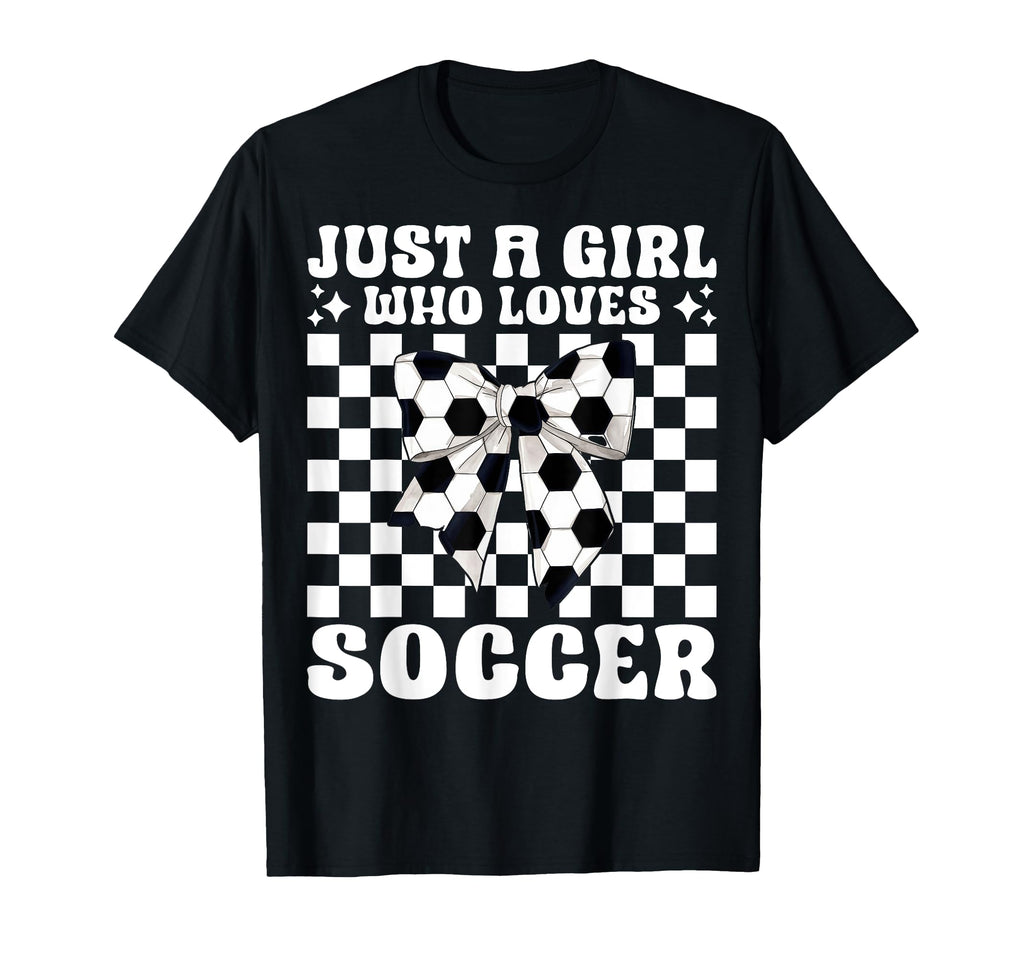 Just Who Loves Soccer Coquette Bow T-Shirt - Aesthetic Graphic Men Women - T-Shirt, Sweatshirt, Hoodie