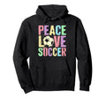 Peace Love Soccer Score Club Mom Game Hoodie - Trendy Graphic Men Women - T-Shirt, Sweatshirt, Hoodie