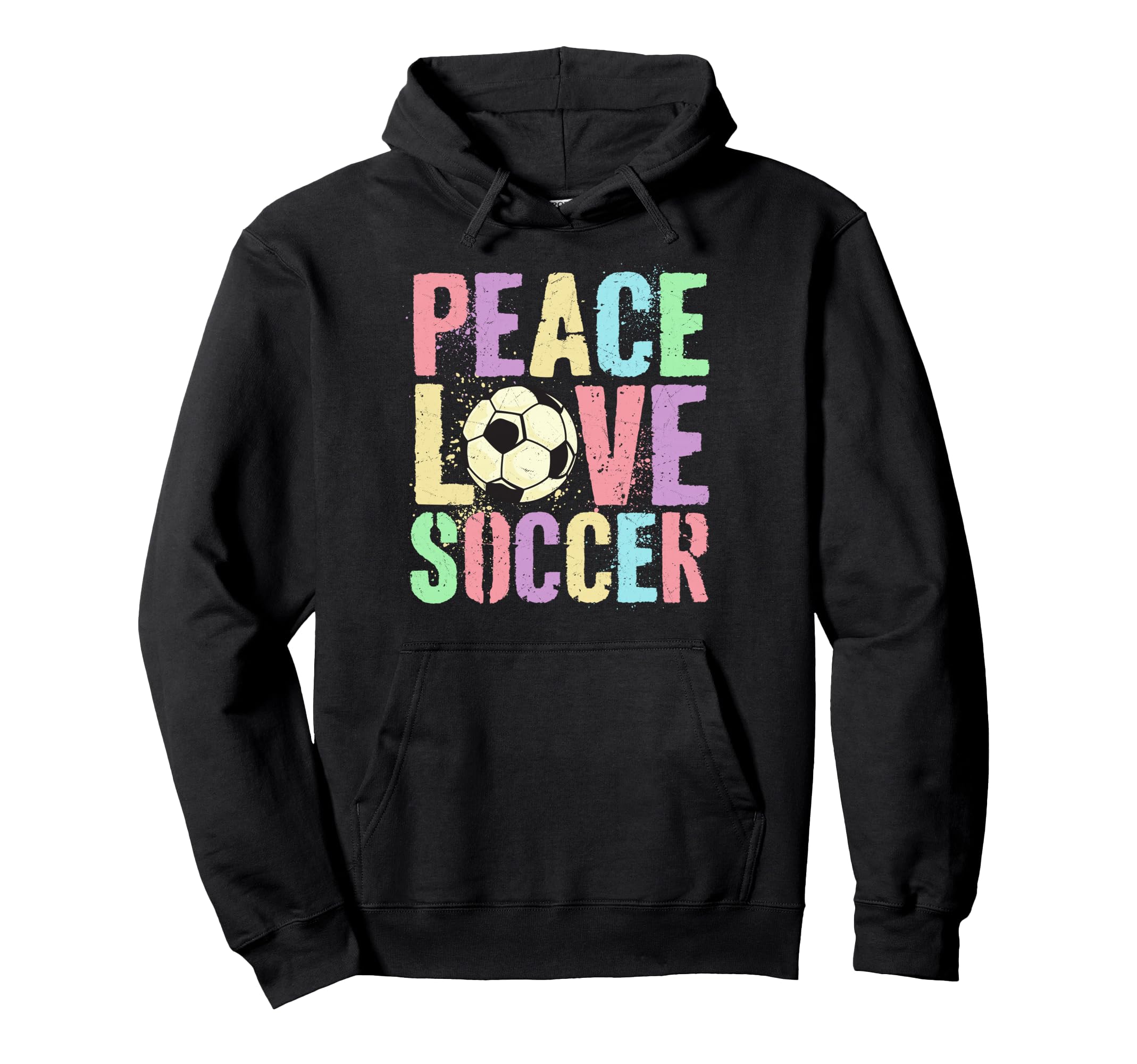Peace Love Soccer Score Club Mom Game Hoodie - Novelty Apparel for Adults - T-Shirt, Sweatshirt, Hoodie
