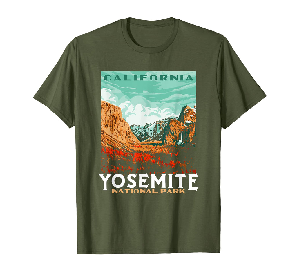 Yosemite National Park Valley Wpa T-Shirt - Novelty Apparel Unisex - T-Shirt, Sweatshirt, Hoodie