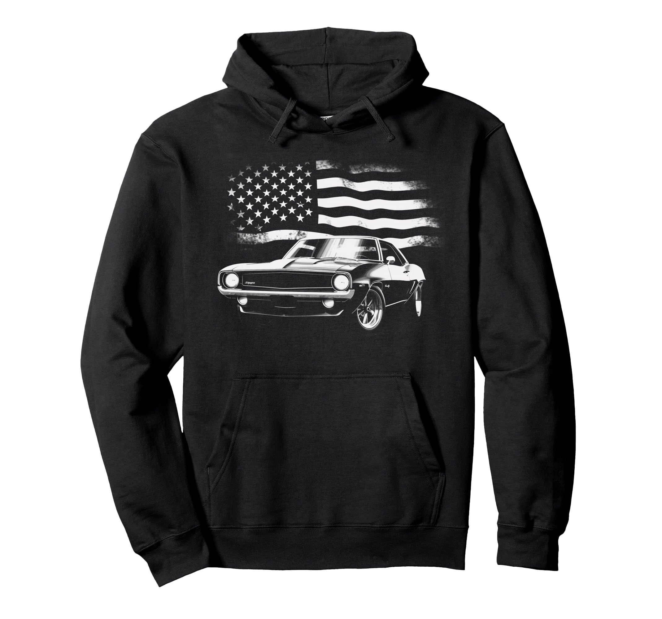 Muscle Car Hoodie - Minimalist Print for Adults - T-Shirt, Sweatshirt, Hoodie