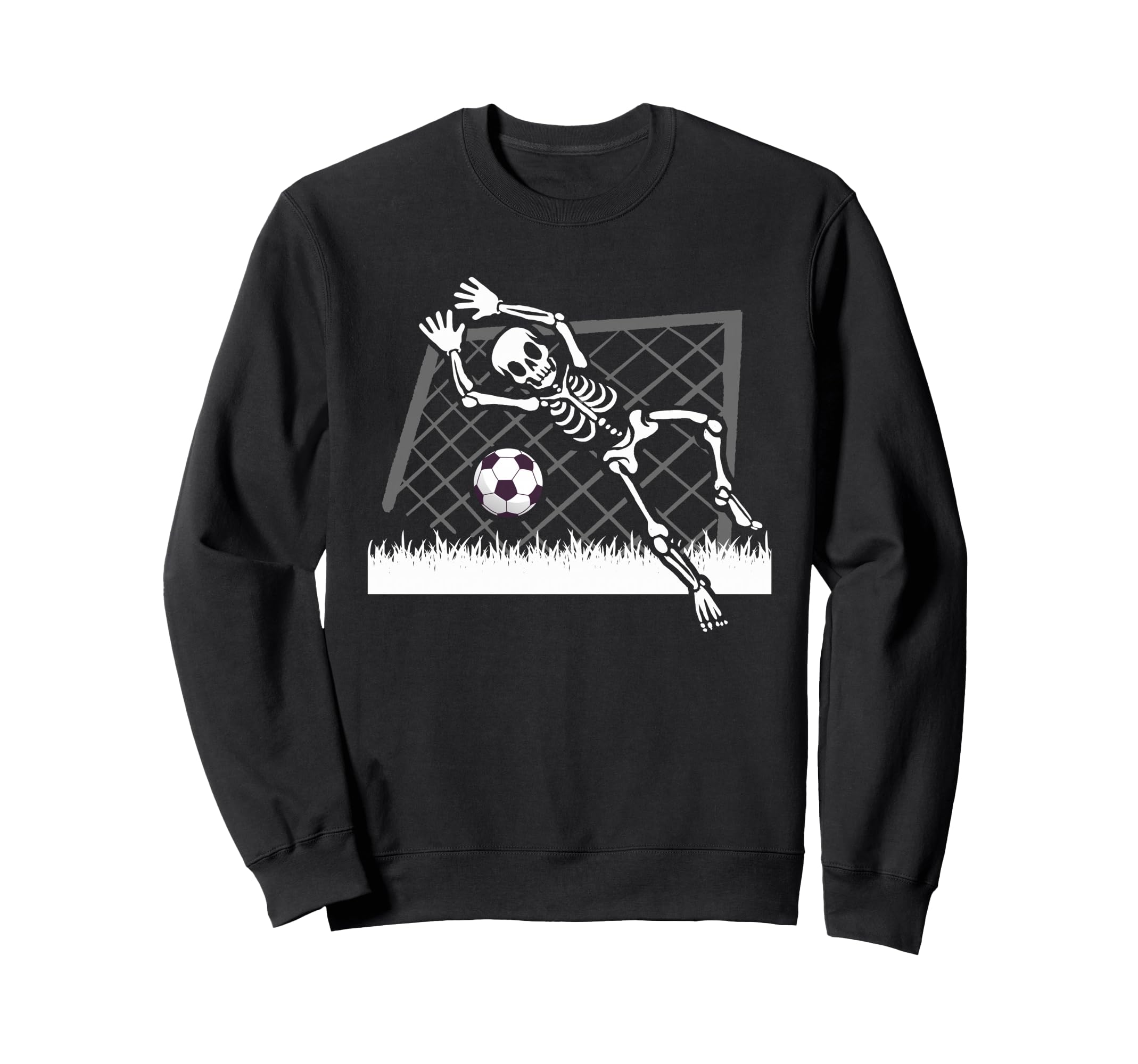 Skeleton Soccer Funny Halloween Sweatshirt - Aesthetic Graphic for Adults - T-Shirt, Sweatshirt, Hoodie