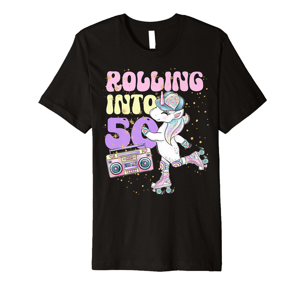 50Th Birthday Roller Skate Party T-Shirt - Unique Graphic for Adults - T-Shirt, Sweatshirt, Hoodie