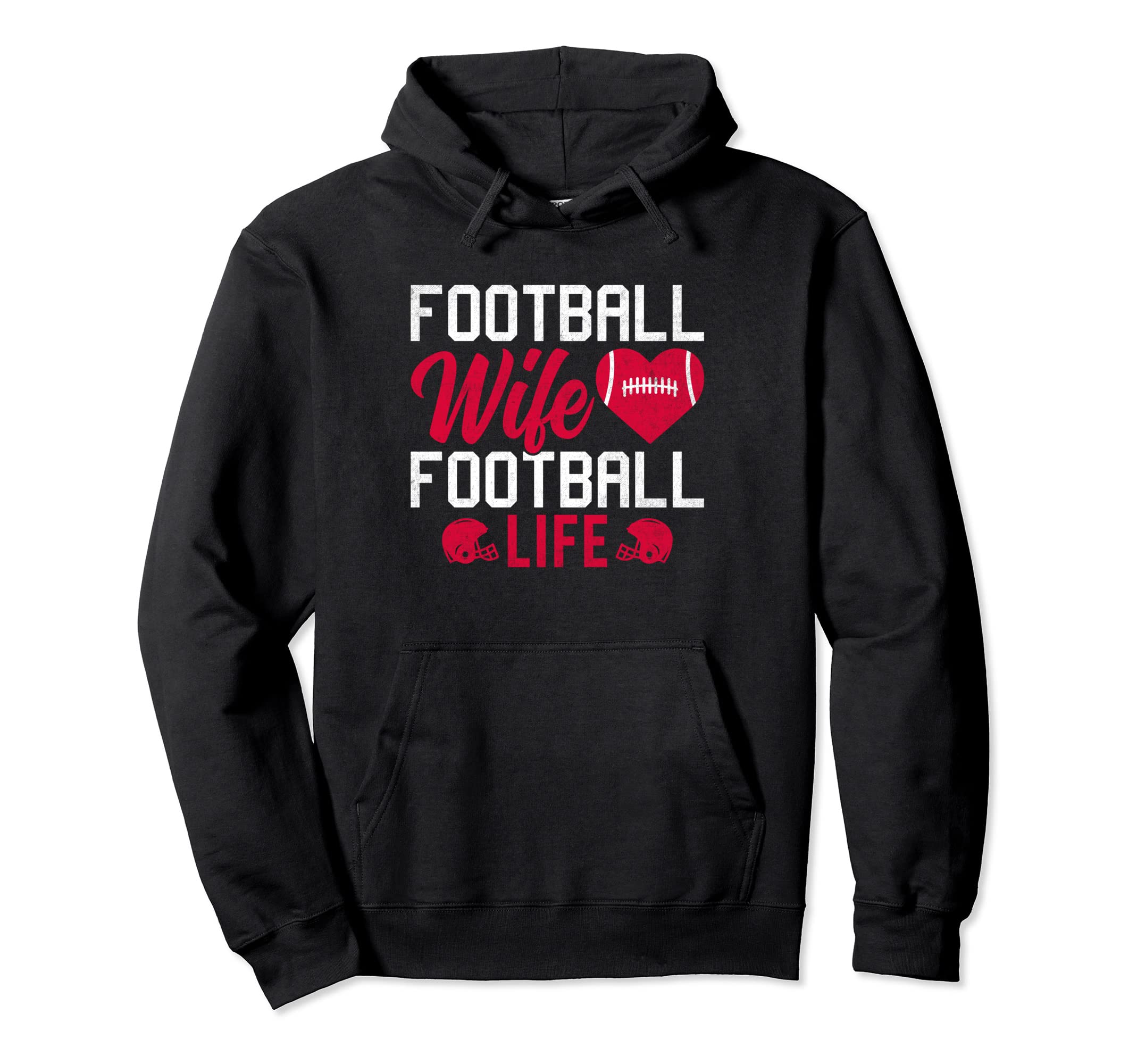 Football Wife Football Life Funny Soccer Hoodie - Trendy Graphic for Adults - T-Shirt, Sweatshirt, Hoodie