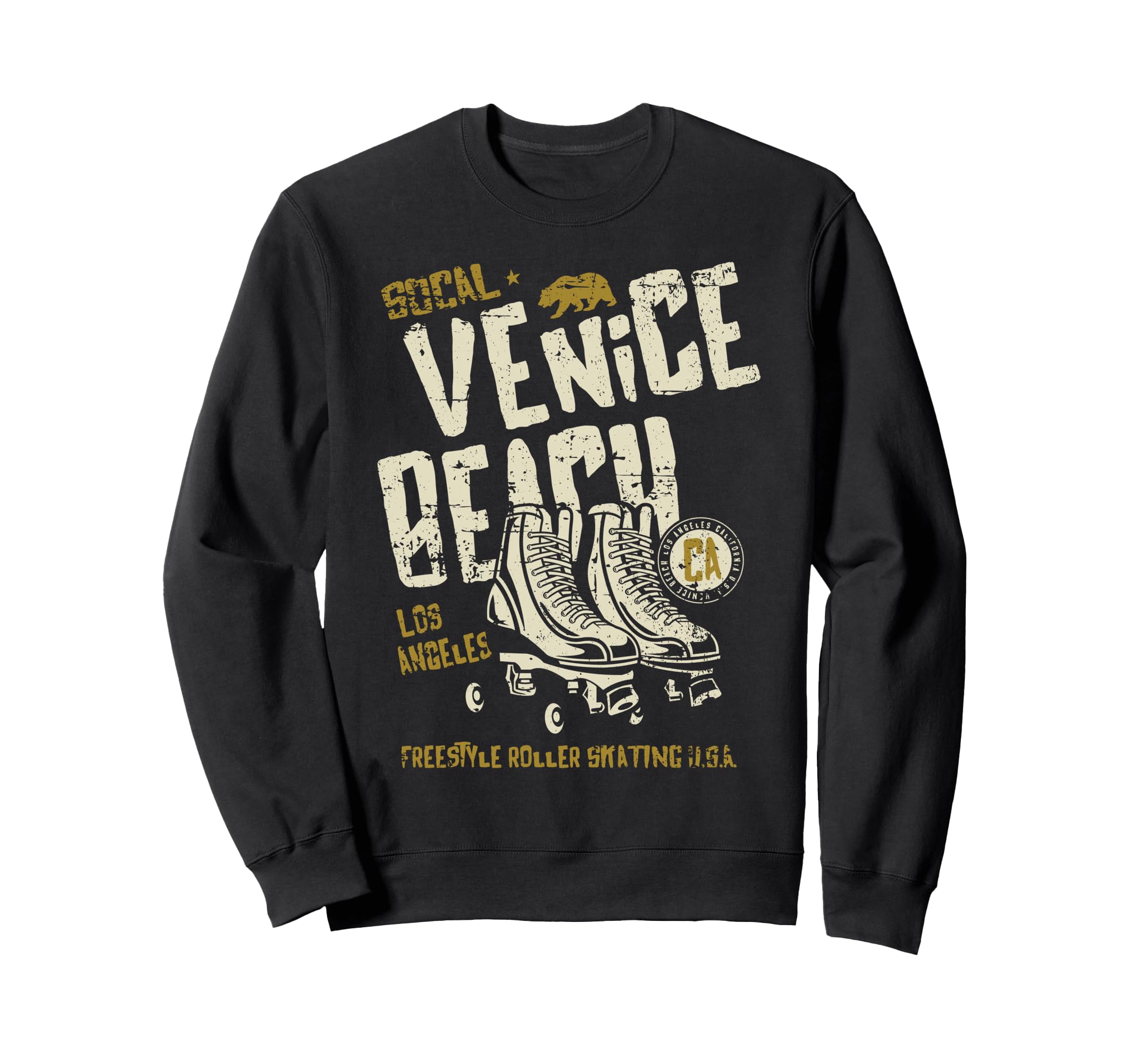 Venice Beach California Roller Skate Sweatshirt - Graphic Print Unisex - T-Shirt, Sweatshirt, Hoodie