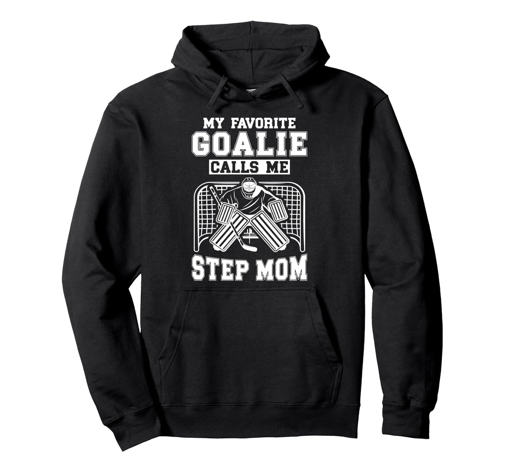 Proud Hockey Goalie Step Mom Hockey Hoodie - Minimalist Print Men Women - T-Shirt, Sweatshirt, Hoodie