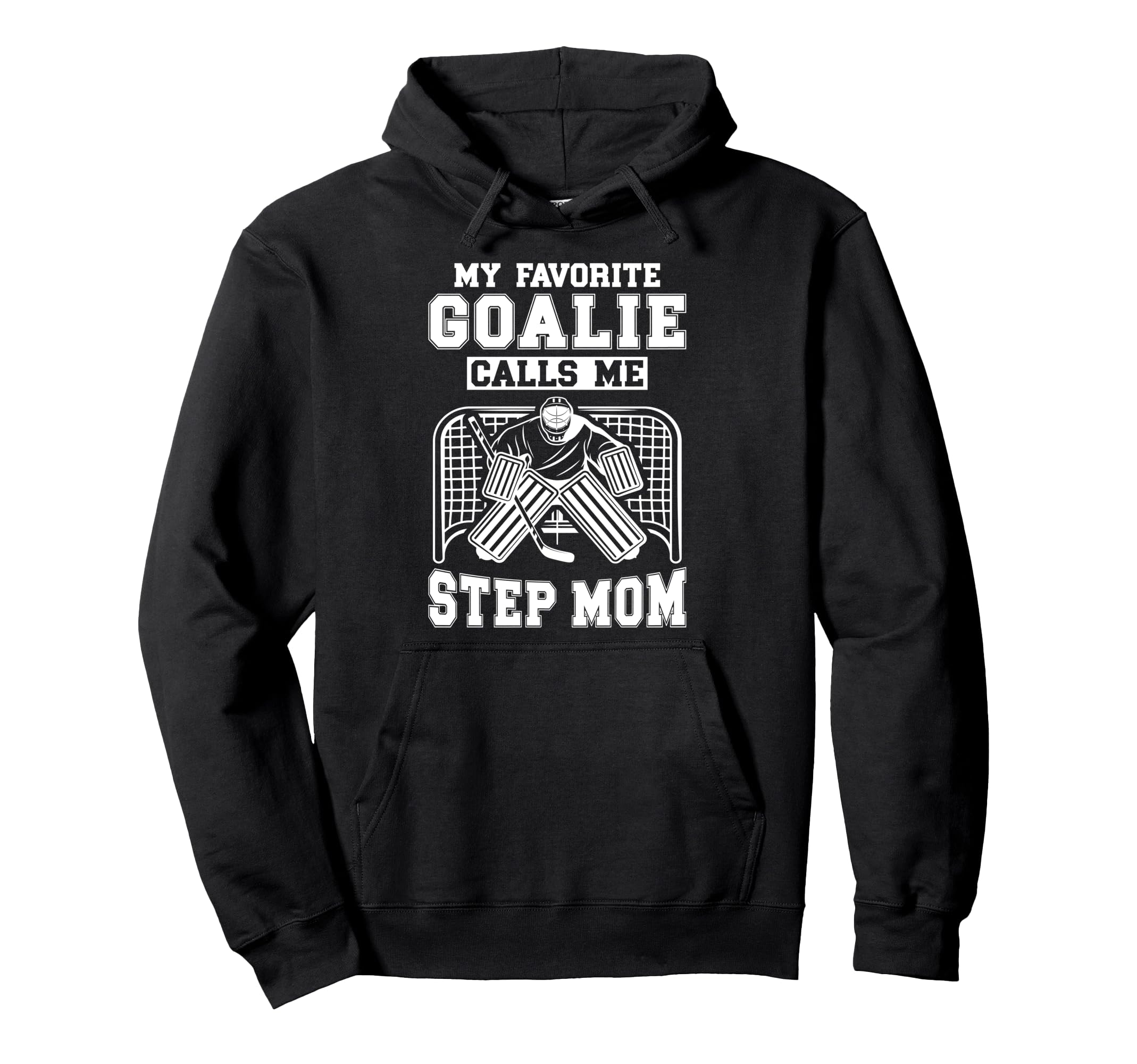 Proud Hockey Goalie Step Mom Hockey Hoodie - Minimalist Print Men Women - T-Shirt, Sweatshirt, Hoodie