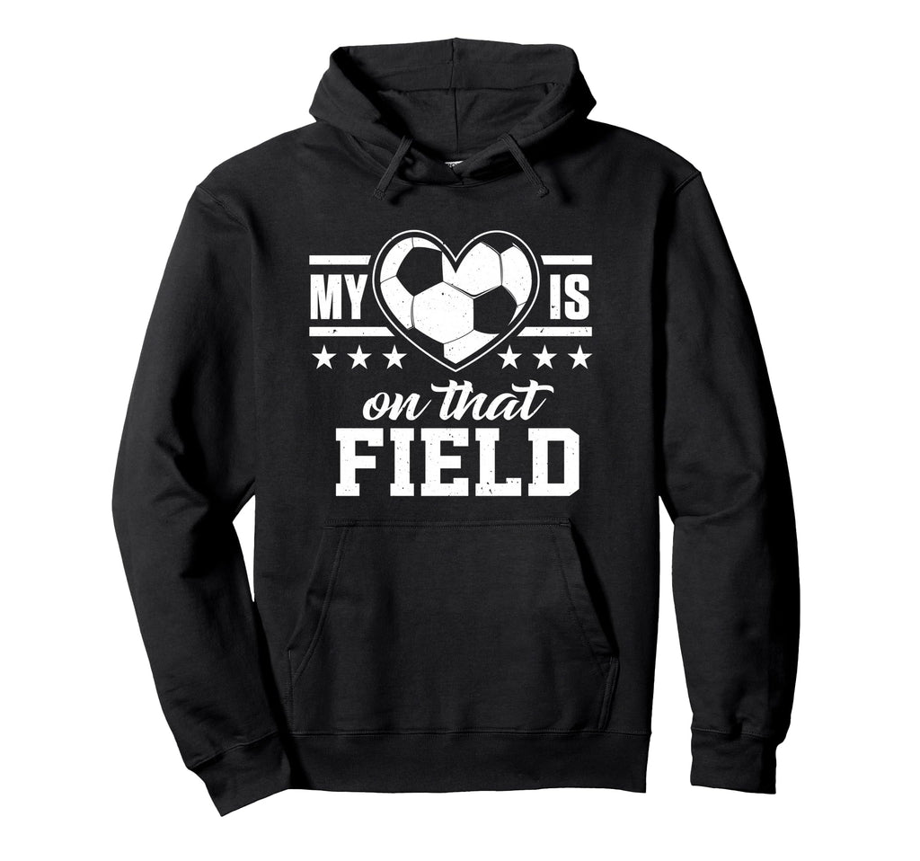My Heart Is That Soccer Field Mom Dad Hoodie - Minimalist Print Men Women - T-Shirt, Sweatshirt, Hoodie