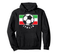 Italia Soccer Player Italy Flag Hoodie - Casual Everyday Wear Unisex - T-Shirt, Sweatshirt, Hoodie