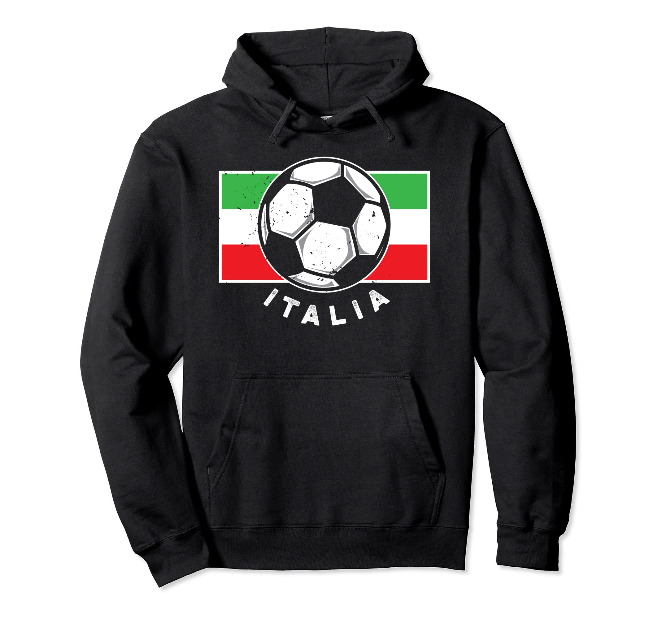 Italia Soccer Player Italy Flag Hoodie - Casual Everyday Wear Unisex - T-Shirt, Sweatshirt, Hoodie