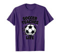 Soccer Teaches Life Inspirational T-Shirt - Minimalist Print Men Women - T-Shirt, Sweatshirt, Hoodie