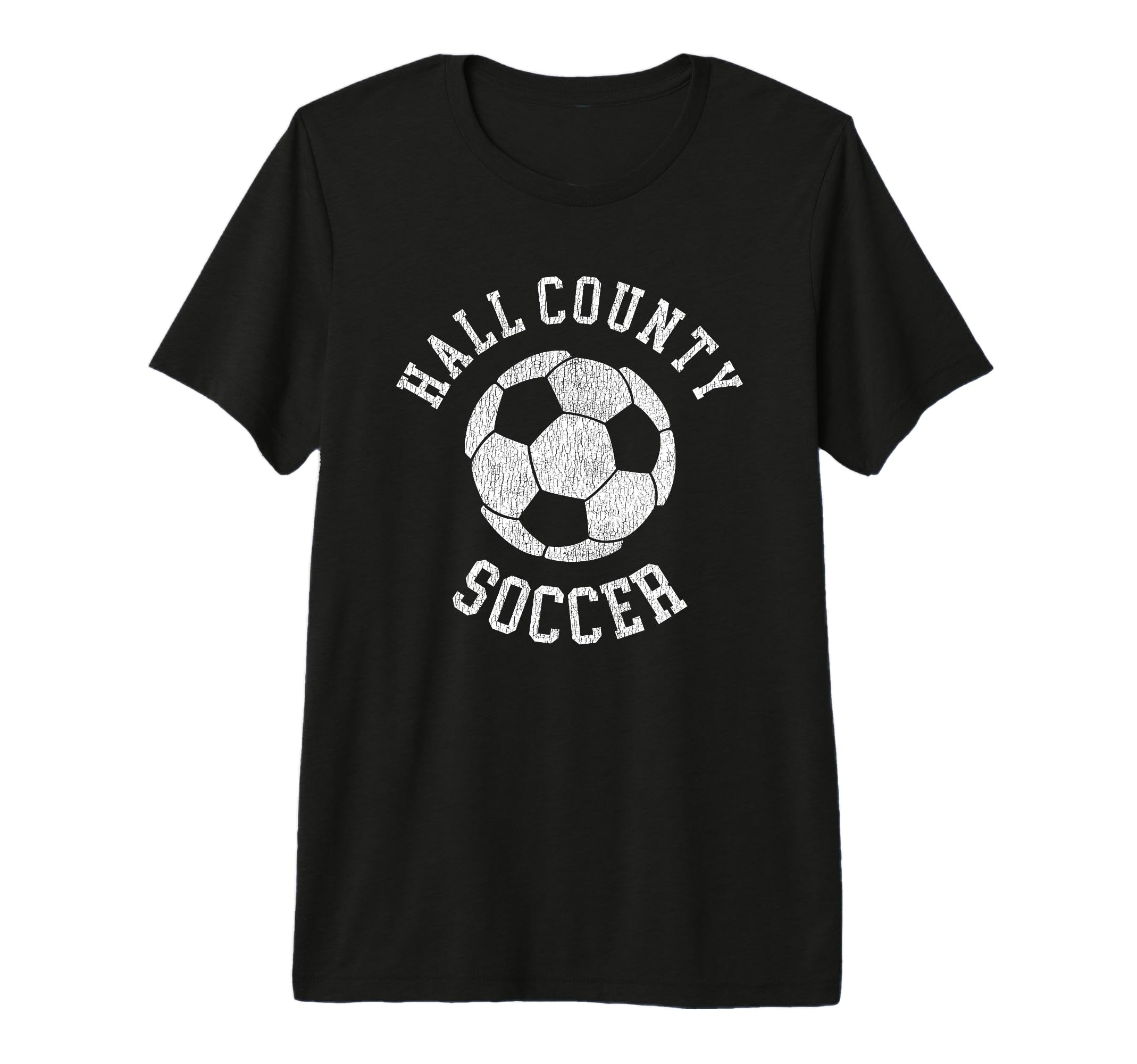 Hall County Soccer Distressed 90S T-Shirt - Streetwear Style for Adults - T-Shirt, Sweatshirt, Hoodie