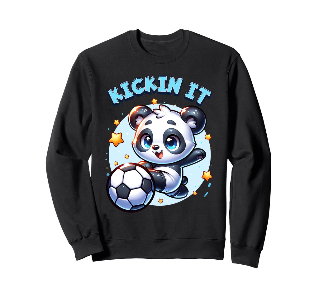 Soccer Player Panda Kickin It Sweatshirt - Trendy Graphic Men Women - T-Shirt, Sweatshirt, Hoodie