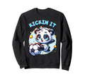 Soccer Player Panda Kickin It Sweatshirt - Trendy Graphic Men Women - T-Shirt, Sweatshirt, Hoodie