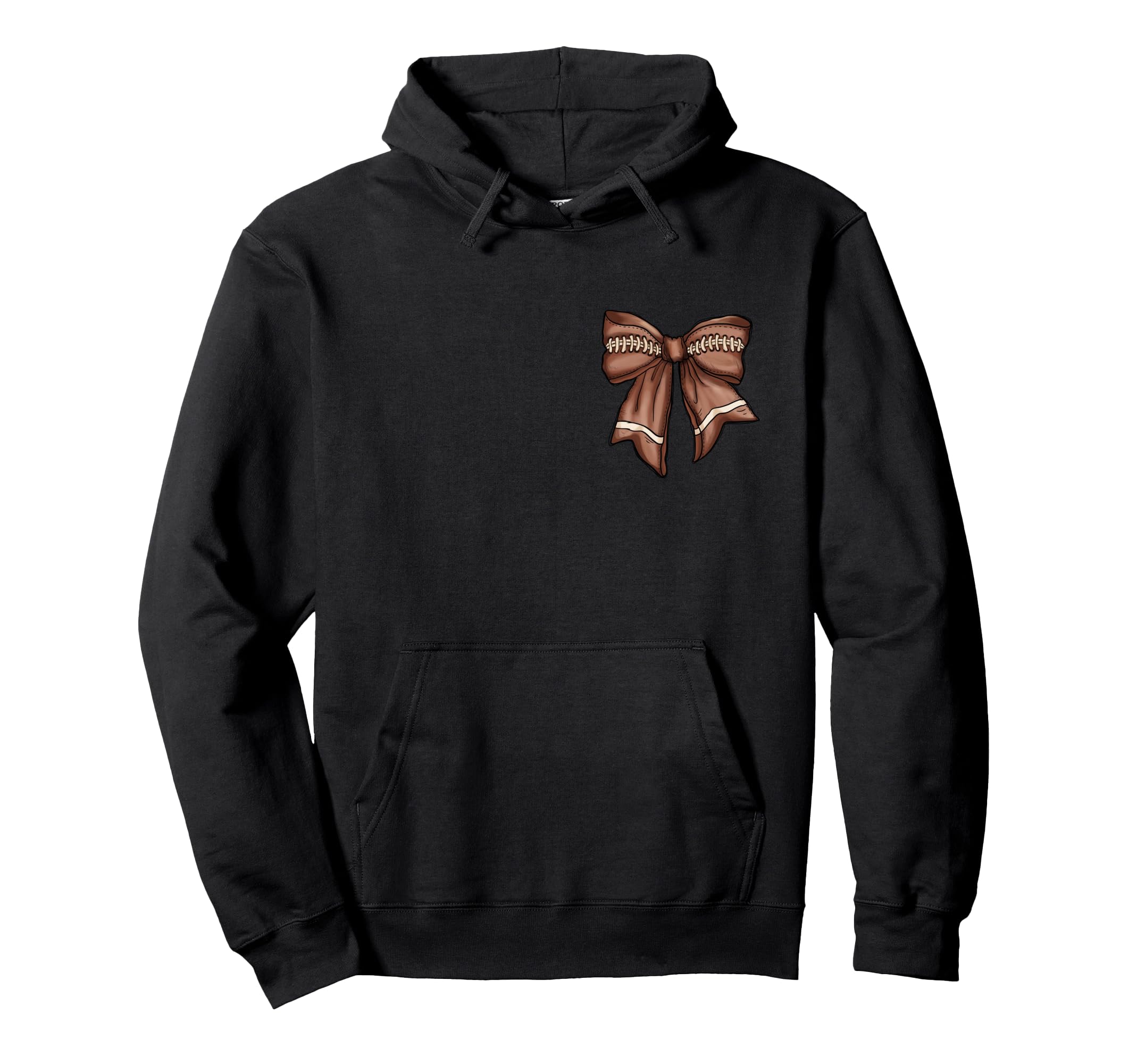 Football Bow Game Day Coquette Front And Hoodie - Trendy Graphic Men Women - T-Shirt, Sweatshirt, Hoodie