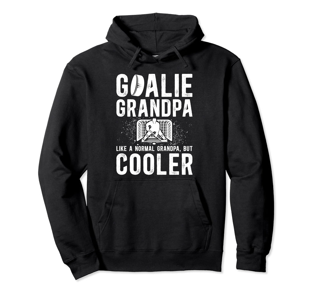 Hockey Goalie Grandpa Ice Hockey Hoodie - Minimalist Print Unisex - T-Shirt, Sweatshirt, Hoodie