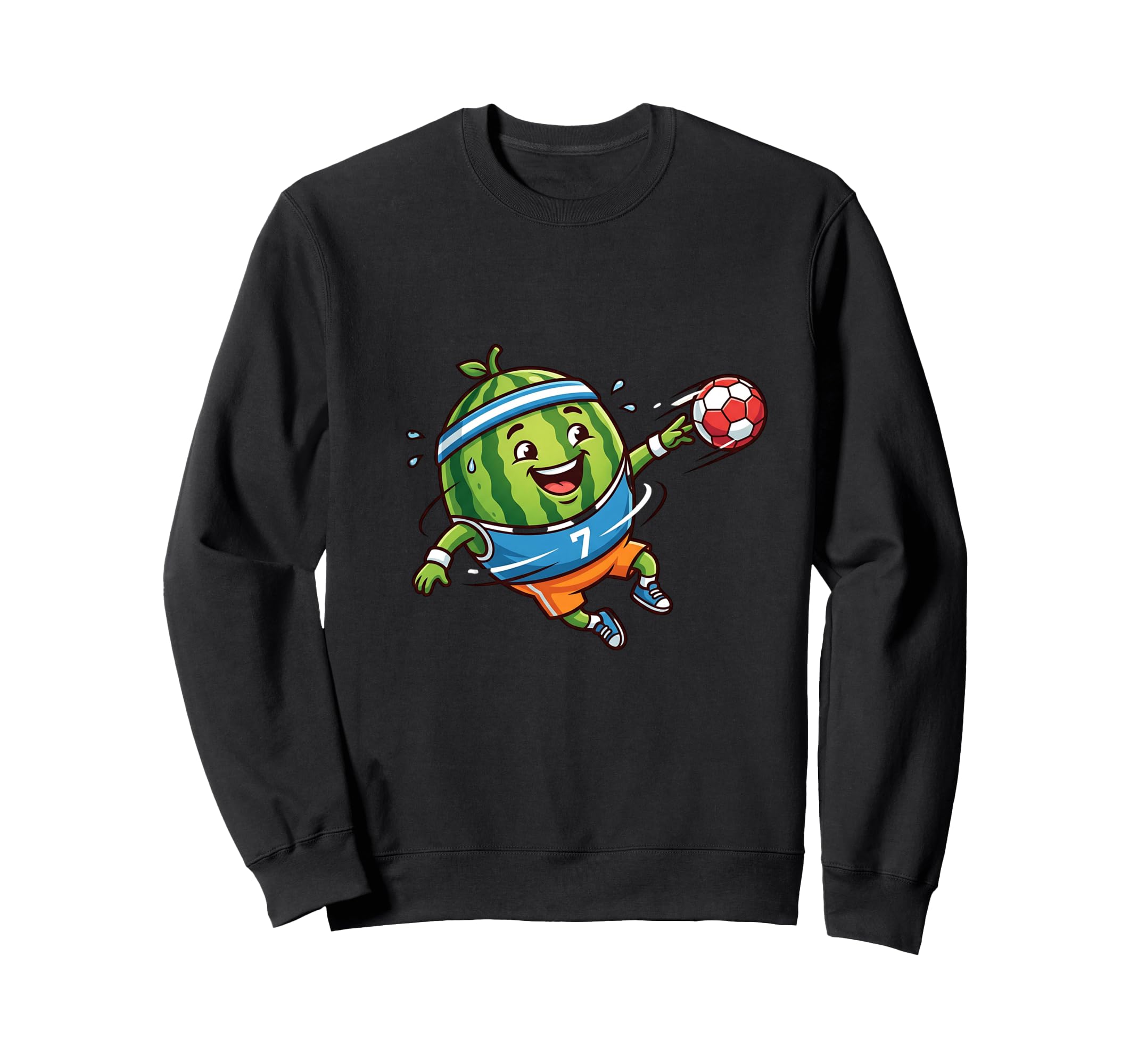 Watermelon Soccer Player Number 7 Sweatshirt - Unique Graphic for Adults - T-Shirt, Sweatshirt, Hoodie