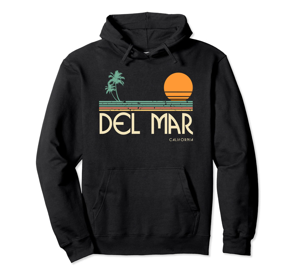 Del Mar California Surf Hoodie - Graphic Print Men Women - T-Shirt, Sweatshirt, Hoodie