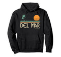 Del Mar California Surf Hoodie - Graphic Print Men Women - T-Shirt, Sweatshirt, Hoodie