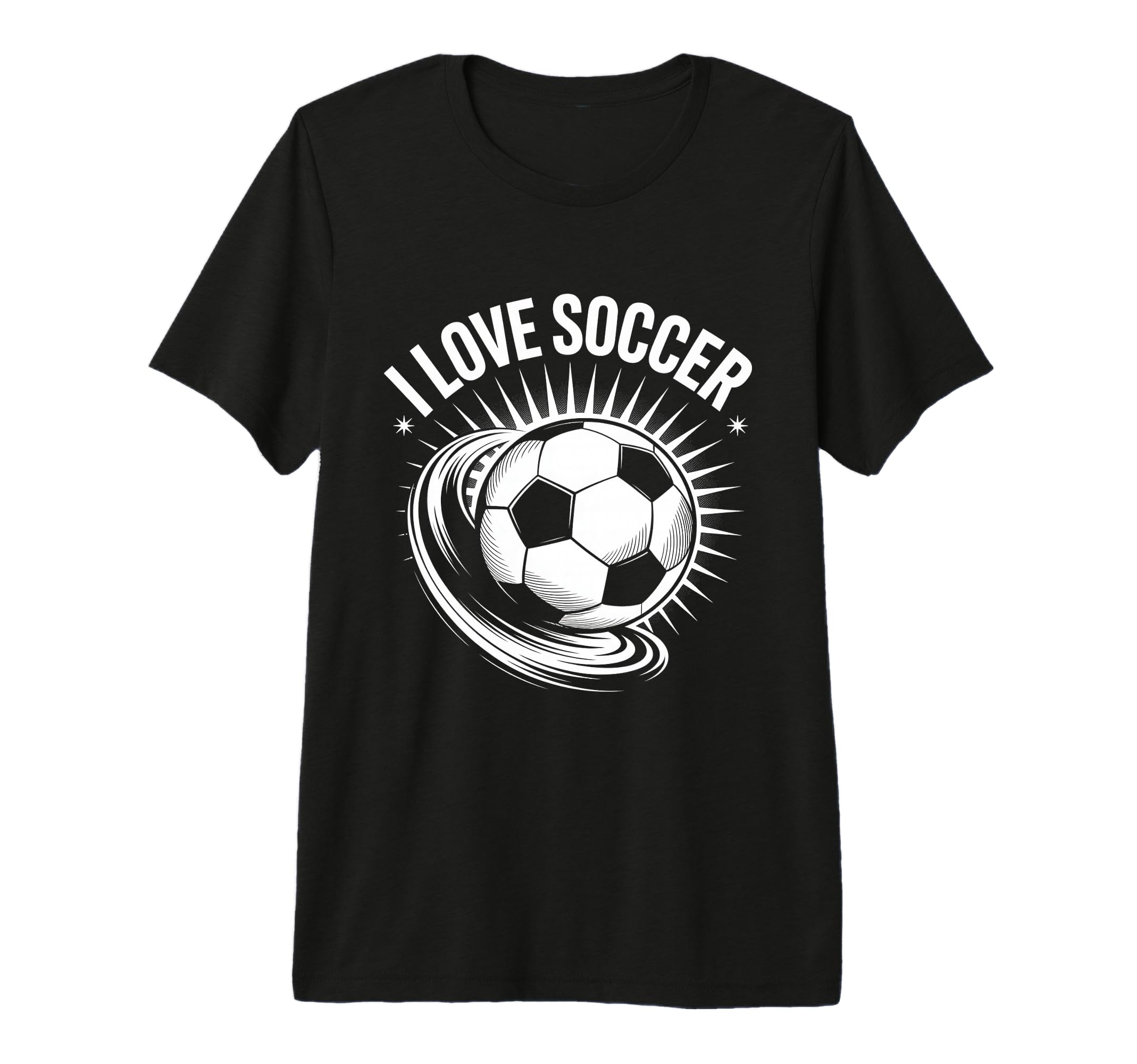 I Love Soccer Ball Passion Action T-Shirt - Minimalist Print Men Women - T-Shirt, Sweatshirt, Hoodie