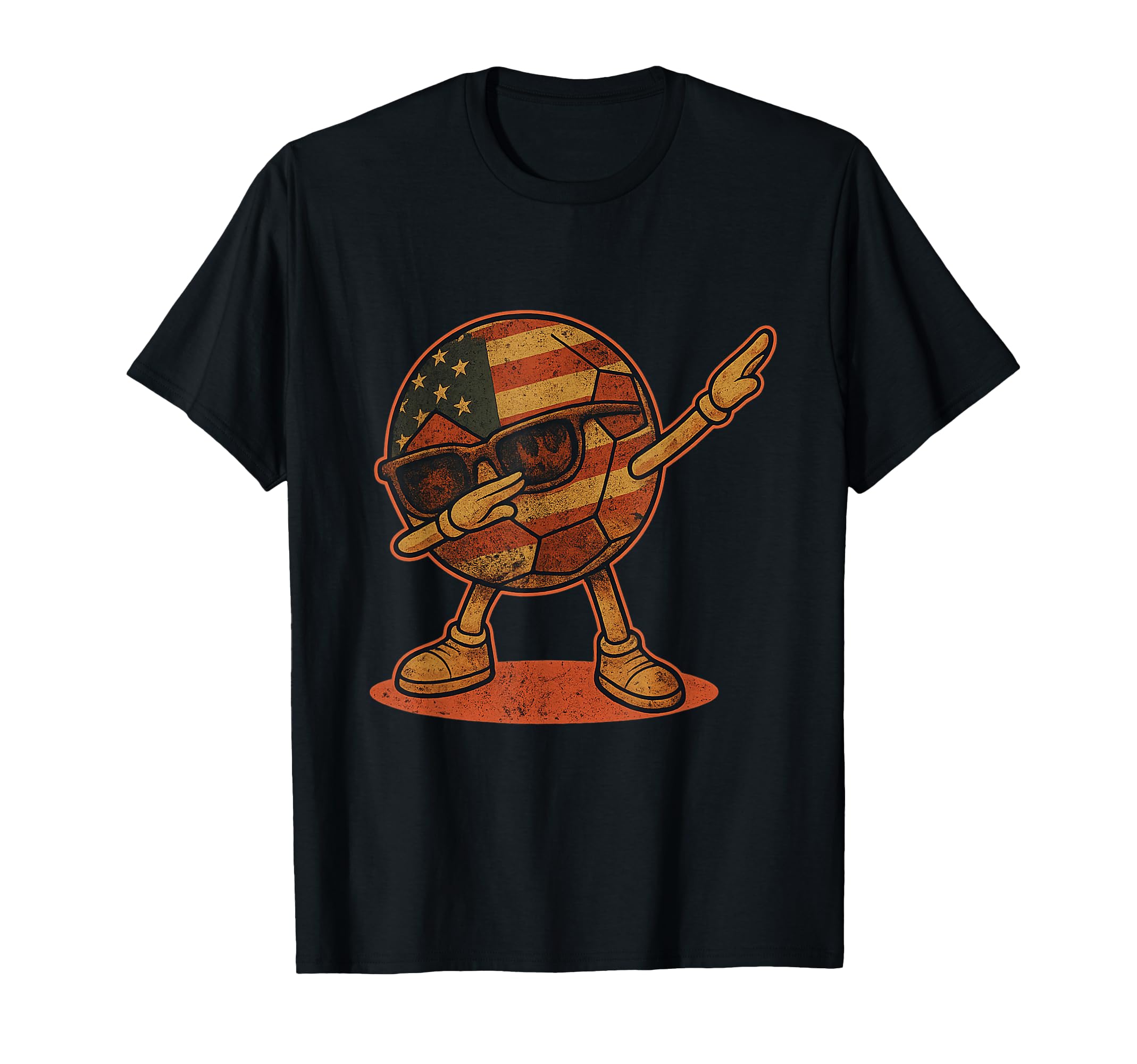 Dabbing Soccer Ball American T-Shirt - Graphic Print for Adults - T-Shirt, Sweatshirt, Hoodie