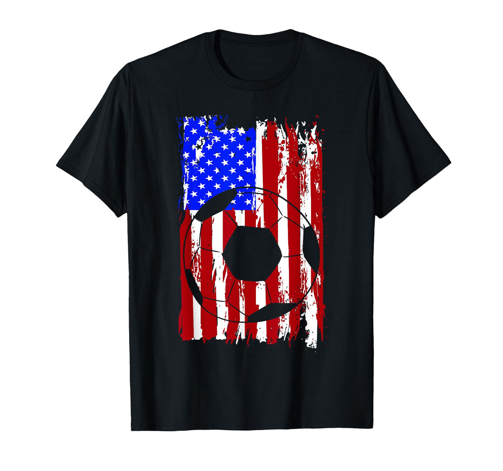 American Flag Futsal Soccer T-Shirt - Trendy Graphic Men Women - T-Shirt, Sweatshirt, Hoodie
