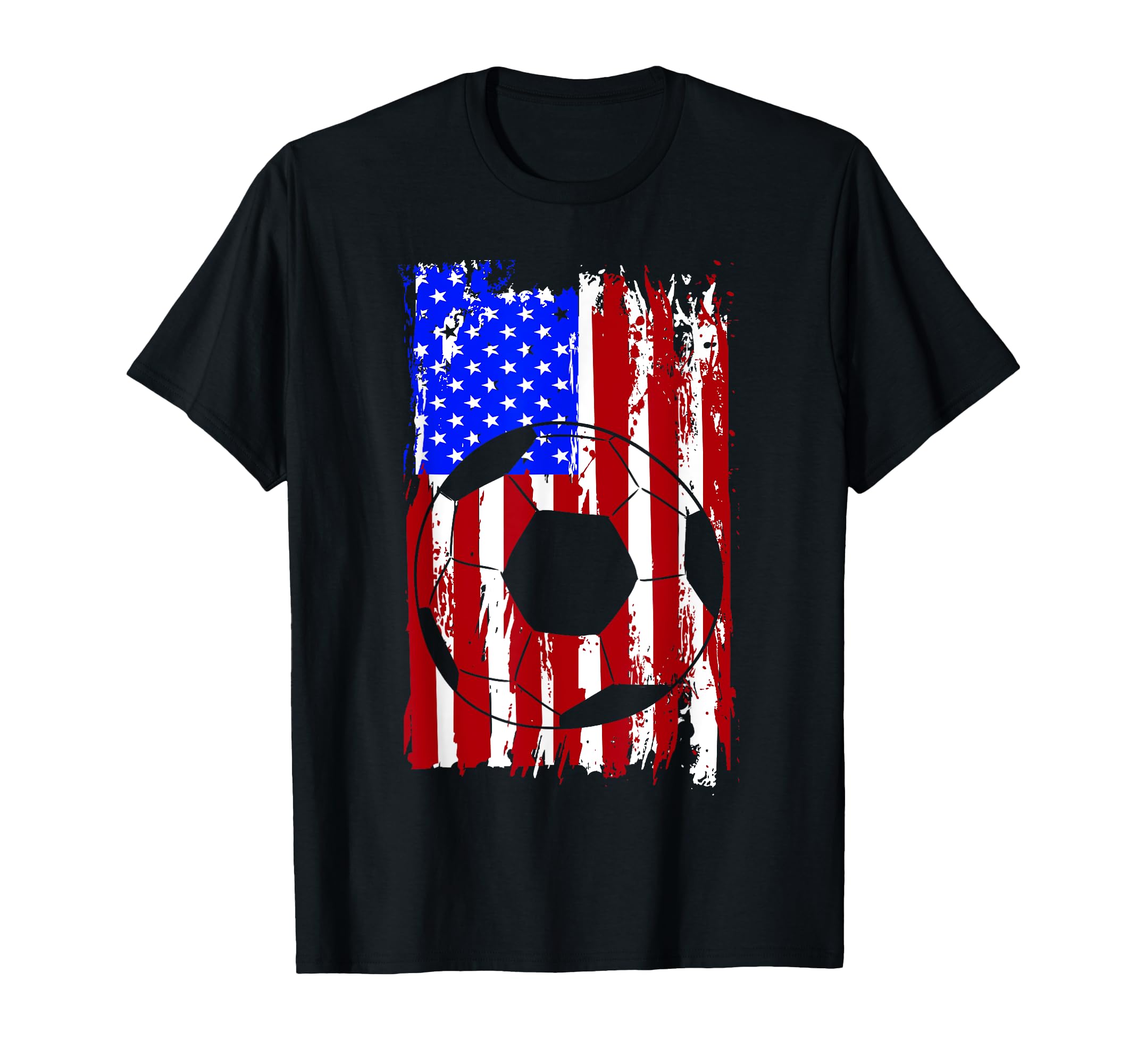 American Flag Futsal Soccer T-Shirt - Trendy Graphic Men Women - T-Shirt, Sweatshirt, Hoodie