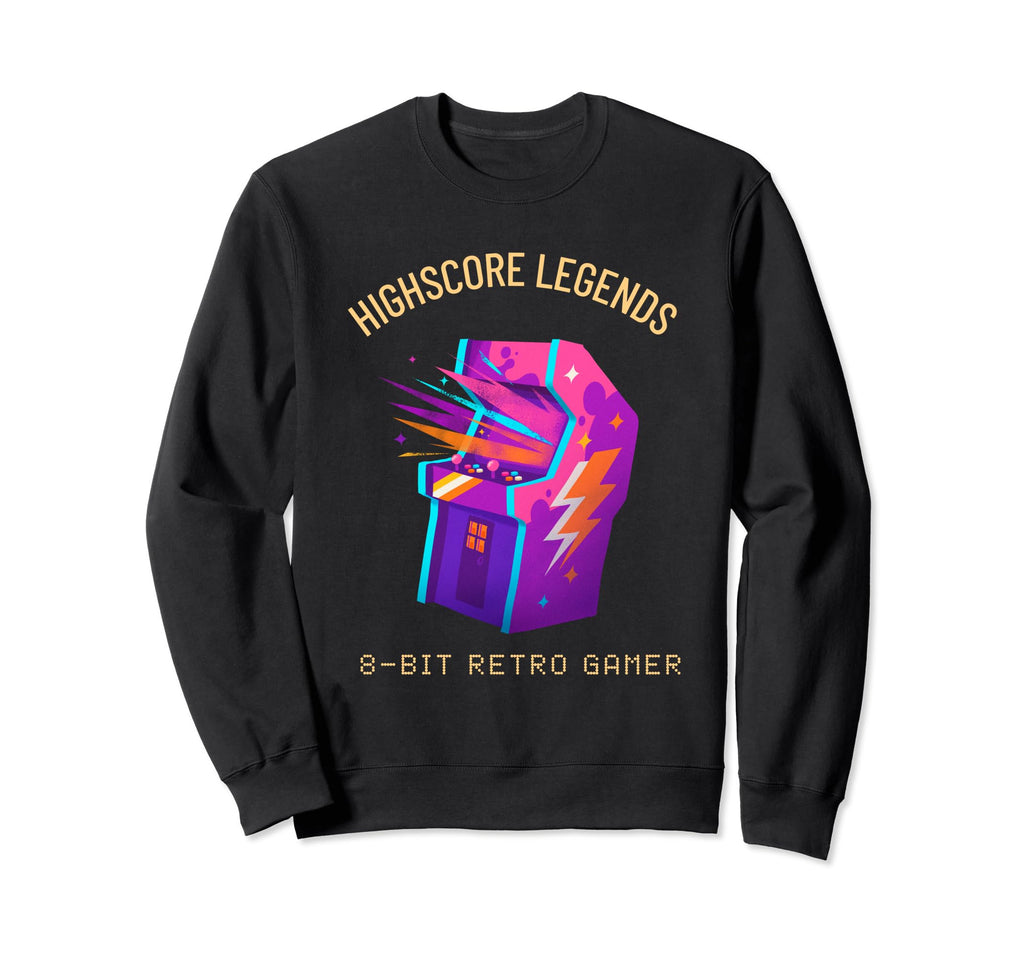 Highscore Legends Arcade Machine Sweatshirt - Custom Art Print for Adults - T-Shirt, Sweatshirt, Hoodie
