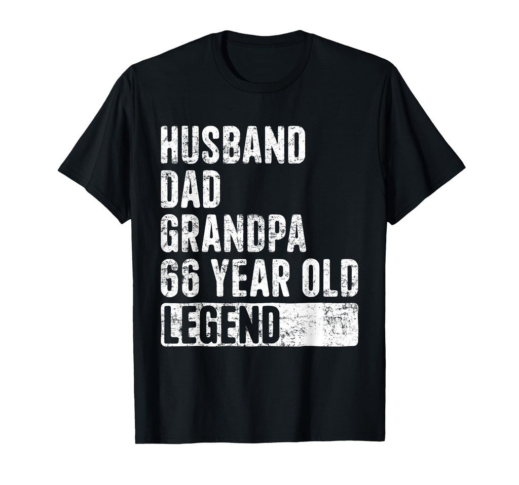 Husband Dad Grandpa 66 Year Old Legend T-Shirt - Graphic Print Men Women - T-Shirt, Sweatshirt, Hoodie