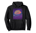 Vaporwave 80S Grid Sunset Synthwave Hoodie - Trendy Graphic Unisex - T-Shirt, Sweatshirt, Hoodie