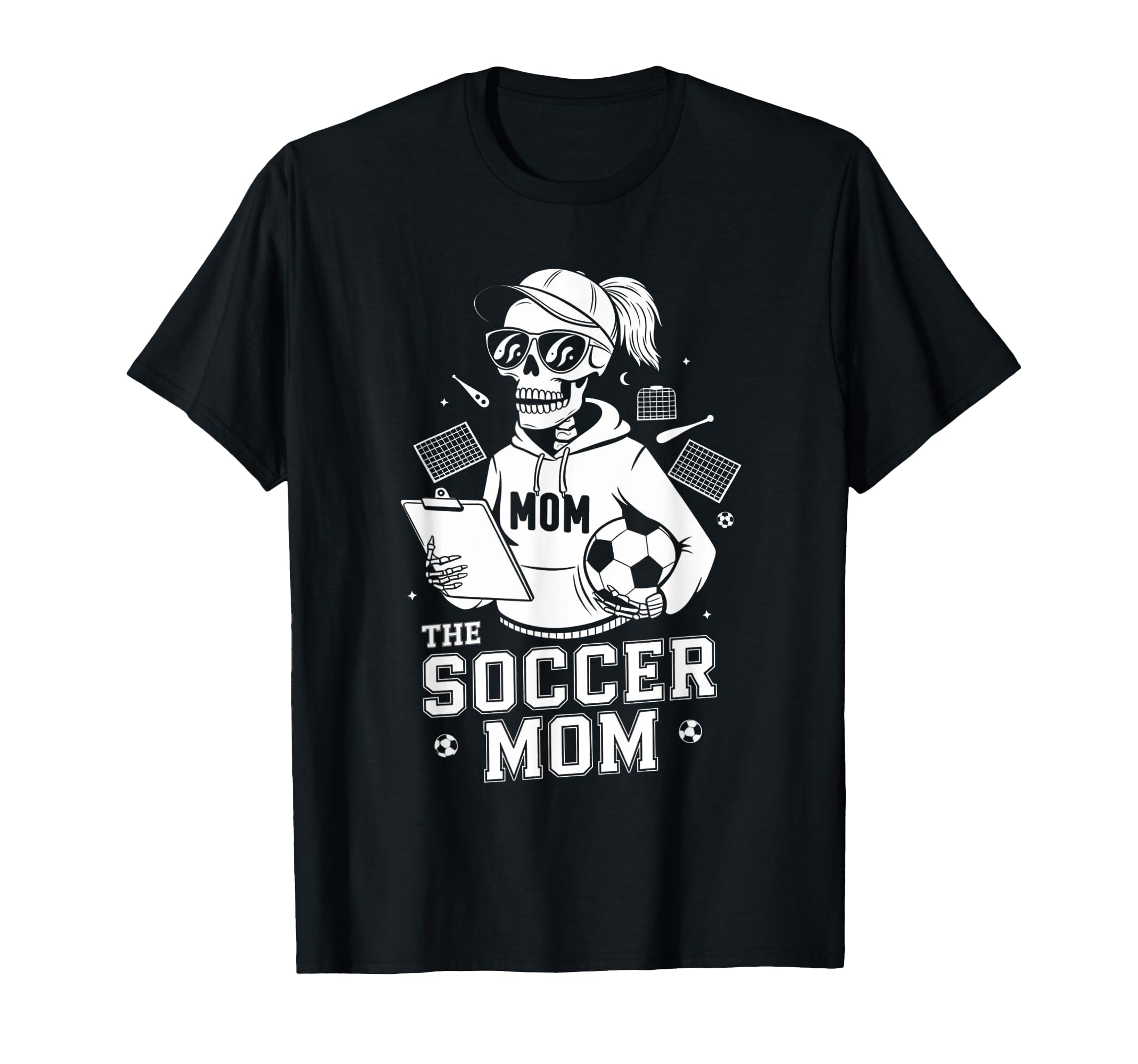 Soccer Mom Skeletton Halloween Soccer T-Shirt - Graphic Print for Adults - T-Shirt, Sweatshirt, Hoodie