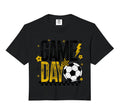Game Day Soccer Season Black Yellow Hoodie - Fun Novelty Design Men Women - T-Shirt, Sweatshirt, Hoodie