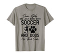Female Soccer Player Soccer And Dogs T-Shirt - Custom Art Print Unisex - T-Shirt, Sweatshirt, Hoodie