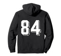 Number 84 Backside 80S 90S Team Hoodie - Casual Everyday Wear for Adults - T-Shirt, Sweatshirt, Hoodie
