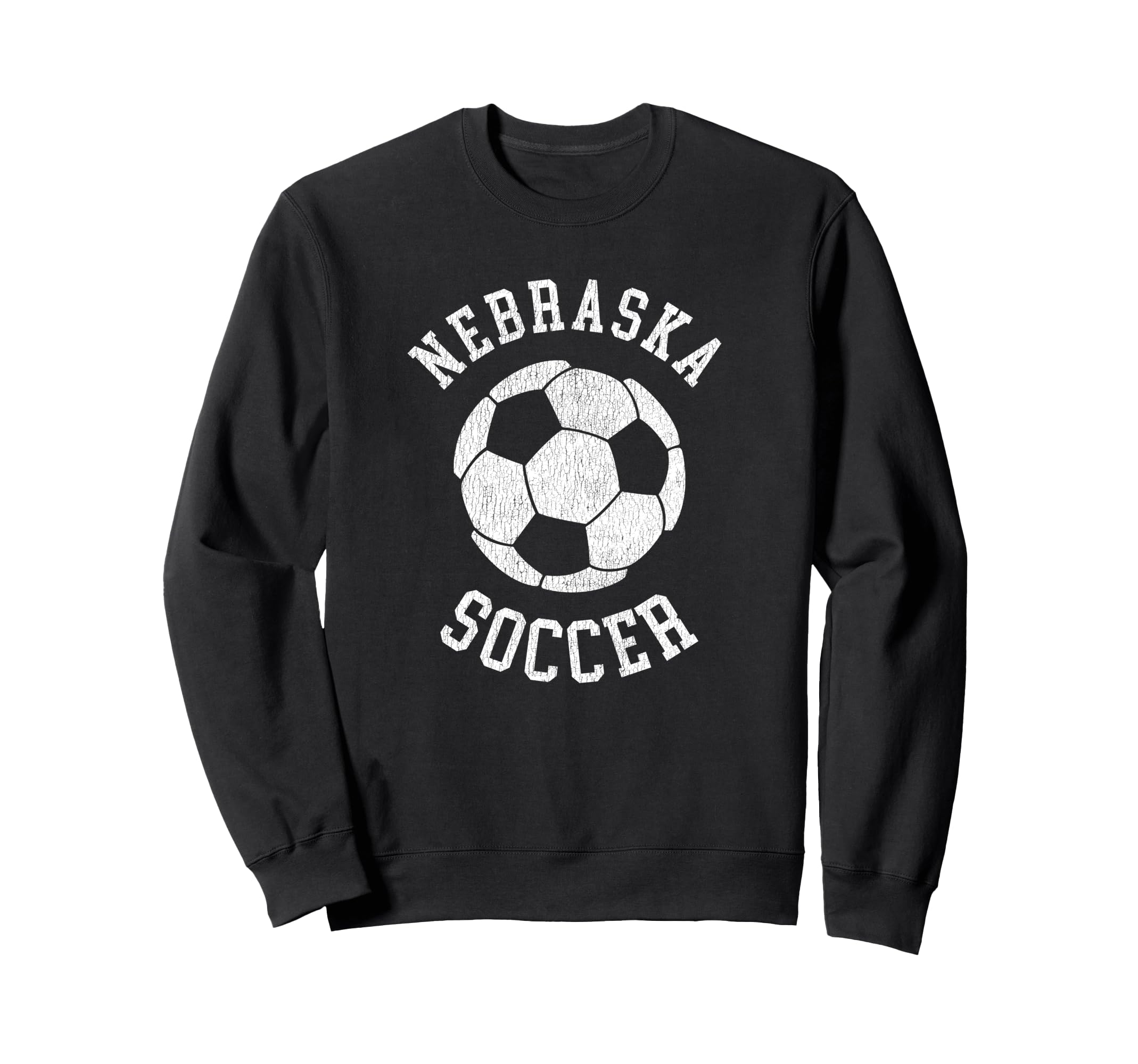 Nebraska Soccer Distressed 90S Sweatshirt - Custom Art Print Unisex - T-Shirt, Sweatshirt, Hoodie
