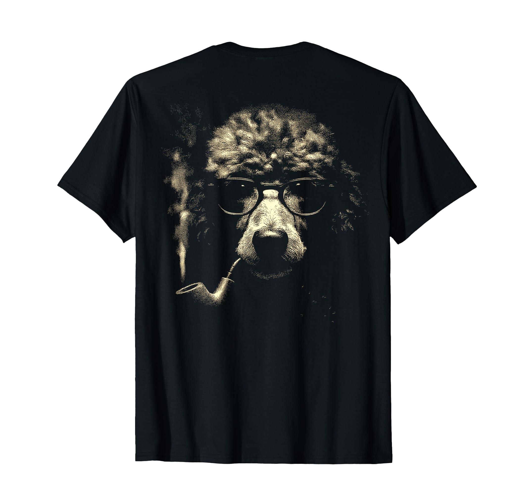 Poodle Glasses Smoking Pipe Grunge Meme T-Shirt - Custom Art Print Unisex - T-Shirt, Sweatshirt, Hoodie