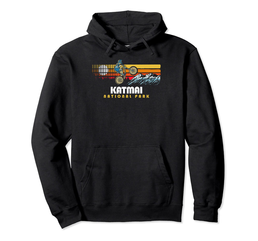 80S Katmai National Park Mountain Hoodie - Custom Art Print for Adults - T-Shirt, Sweatshirt, Hoodie