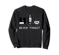 Never Forget Cassette Tape Vcr Tape Sweatshirt - Unique Graphic for Adults - T-Shirt, Sweatshirt, Hoodie