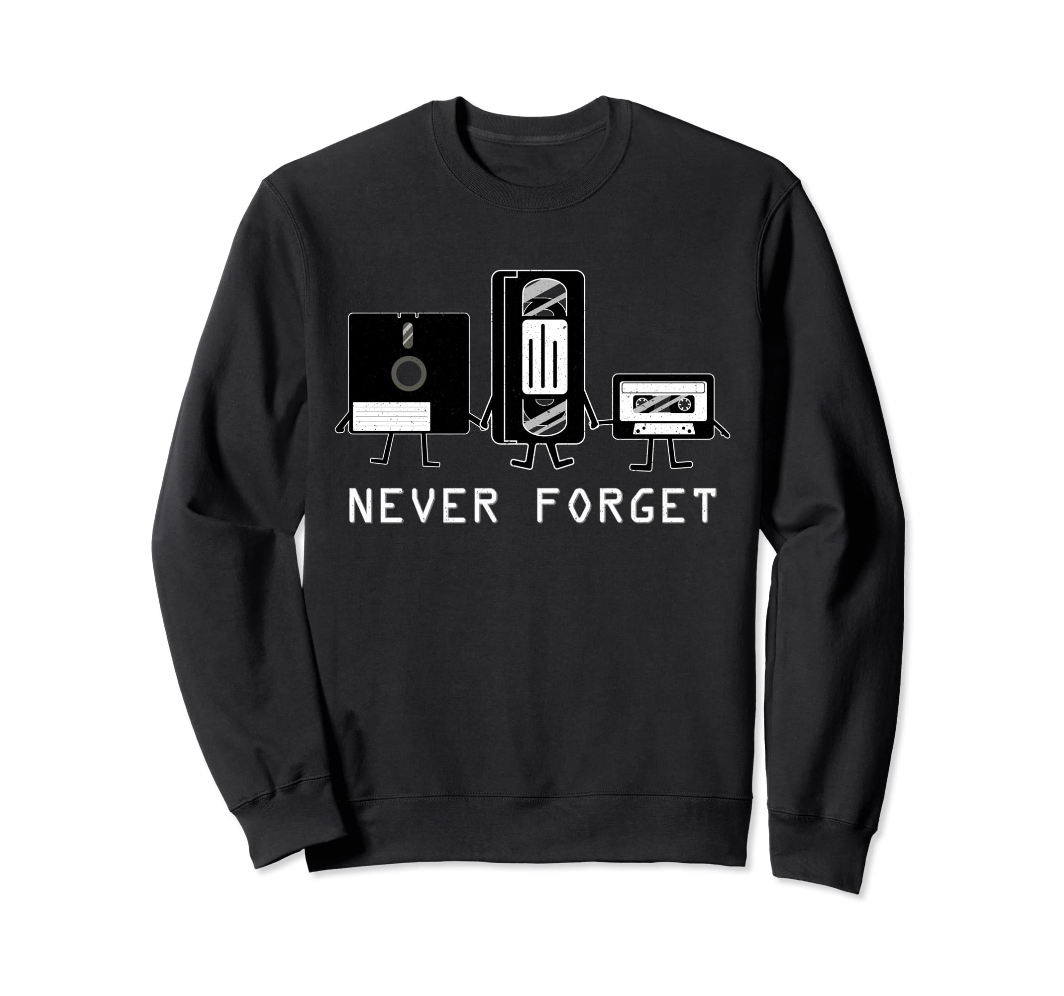 Never Forget Cassette Tape Vcr Tape Sweatshirt - Unique Graphic for Adults - T-Shirt, Sweatshirt, Hoodie