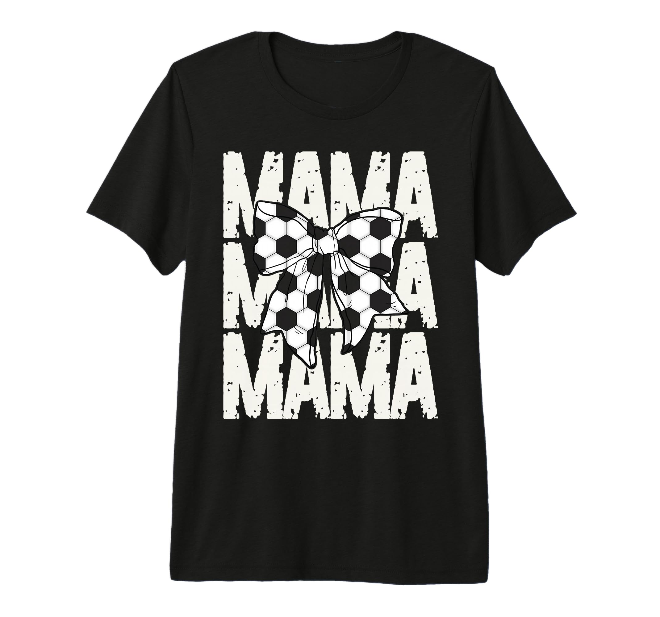 Soccer Mama Coquette Bow Sports Mom Soccer T-Shirt - Graphic Print Unisex - T-Shirt, Sweatshirt, Hoodie